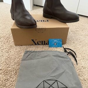 Xena Women's Brown Leather Boots- safety, steel toe